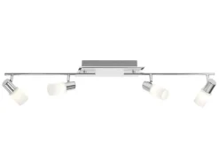 TRIO LED Deckenlampe mit 4 Spots CLAPTON chromfarbig