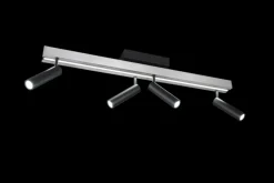 TRIO LED Deckenlampe mit 4 Spots ZENO 85-133 cm Alu /schwarz