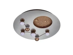 TRIO LED Deckenlampe ZODIAC 50 cm alufarbig