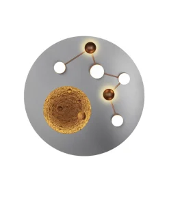 TRIO LED Deckenlampe ZODIAC 50 cm alufarbig