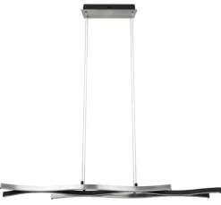 TRIO LED Pendelleuchte BLAZE 107 cm schwarz /nickelfarbig