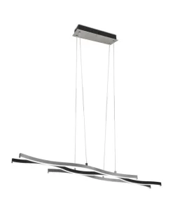 TRIO LED Pendelleuchte BLAZE 107 cm schwarz /nickelfarbig