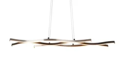 TRIO LED Pendelleuchte BLAZE 107 cm schwarz /nickelfarbig