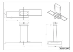 TRIO LED Pendelleuchte SALINAS messingfarbig