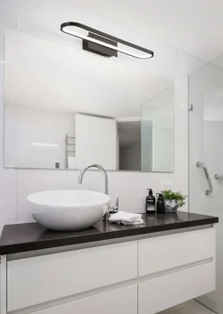 TRIO LED Spiegelleuchte GIANNI 60 cm schwarz