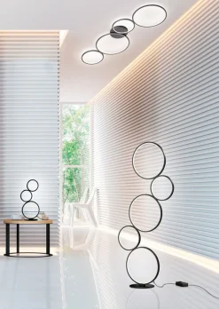 TRIO LED Stehlampe RONDO 115 cm schwarz