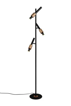 TRIO LED Stehlampe TRS IKARIS 3-flg. schwarz matt