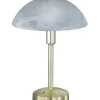 TRIO LED Tischlampe DONNA messingfarbig /alabasterweiß