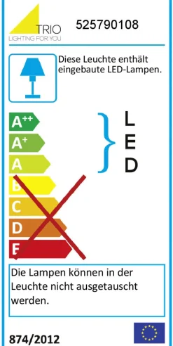 TRIO LED Tischlampe DONNA messingfarbig /alabasterweiß