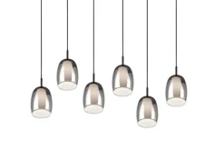 TRIO Retrofit Balkenpendel TRS BARRET 89 cm schwarz /rauchfarbig