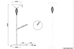 TRIO Retrofit Deckenfluter RUSTICA rostfarbig