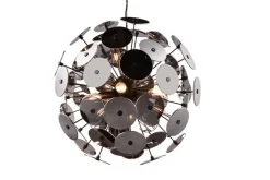 TRIO Retrofit Pendelleuchte DISCALDO 54 cm schwarz /Glas