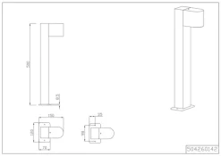TRIO Retrofit Wegeleuchte ROYA 50 cm anthrazit