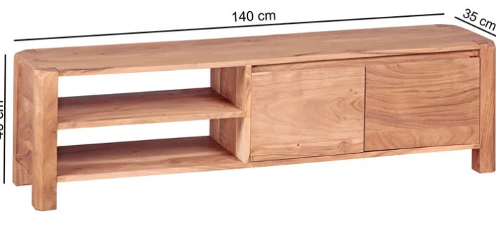 TV-Lowboard 140 x 40 cm Akazie