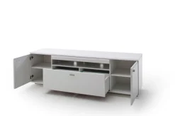 TV-Lowboard AMORA 195 cm Holznachbildung weiß