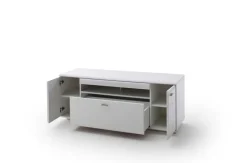 TV-Lowboard AMORA 150 cm Holznachbildung weiß