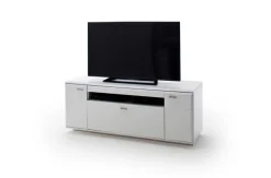 TV-Lowboard AMORA 150 cm Holznachbildung weiß