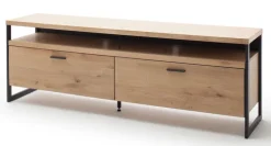 TV-Lowboard LANTANA 205 cm Balkeneiche Bianco /anthrazit