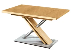 Variano Esstisch 90 x 130 -178 cm Wildeiche braun/grau