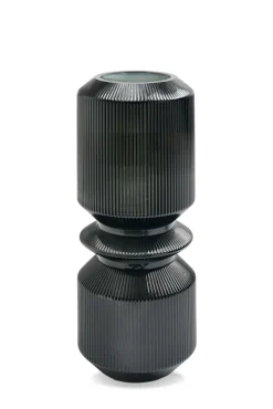 Vase BLACK FOREST Glas Durchmesser 12 cm Höhe 31 cm Anthrazit