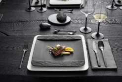 Villeroy & Boch Teller MANUFACTURE ROCK grau/ schwarz