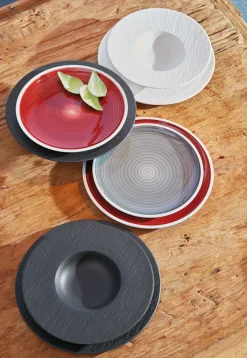 Villeroy & Boch Teller tief /Pastateller Ø 29 cm MANUFACTURE ROCK Schwarzgrau