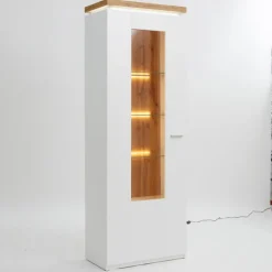 Vitrine AARON weiß/ braun