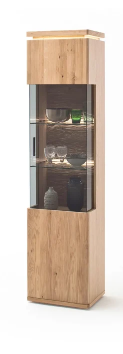 Vitrine BARCELONA R Balkeneiche bianco