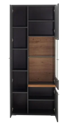 Vitrine CHARLOTTE grau 80 cm
