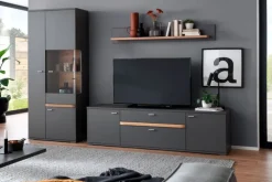 Vitrine CHARLOTTE grau 80 cm