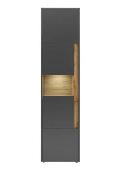Vitrine CITY 50 x 200 cm Anthrazit/Wotan Eiche Dekor