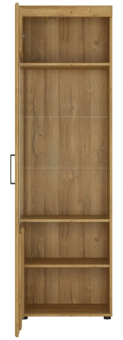 Vitrine CORTINA I 58 x 195 cm Eiche braun