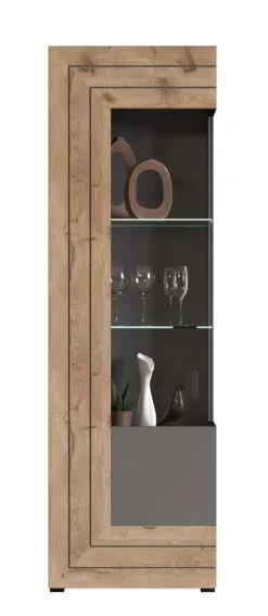 Vitrine FRENO I Oak/ grau