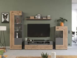 Vitrine FRENO I Oak/ grau