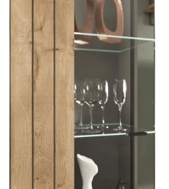 Vitrine FRENO I Oak/ grau