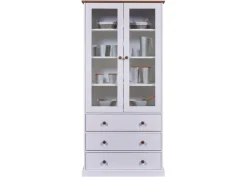 Vitrine JACOB weiß Massivholz