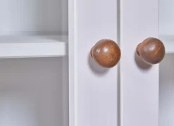 Vitrine JACOB weiß Massivholz