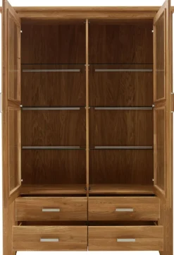 Vitrine LOFT 144 x 206 cm Eiche braun