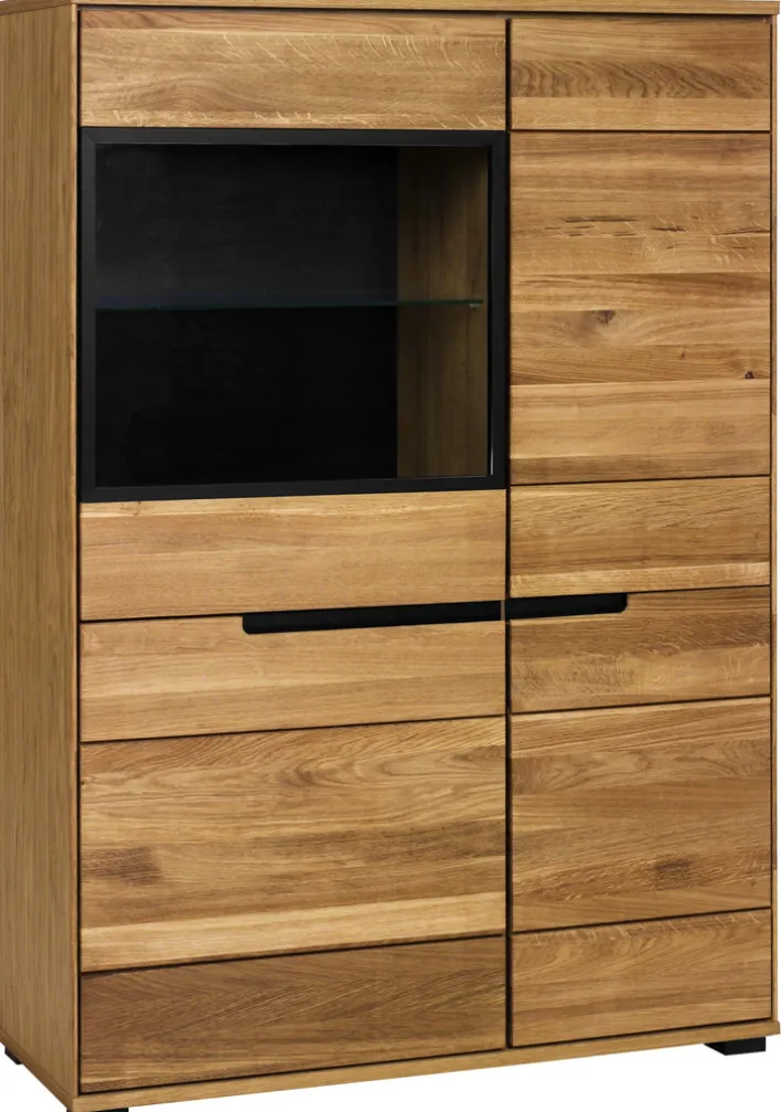 Vitrine MILO 103 x 147 cm Eiche teilmassiv