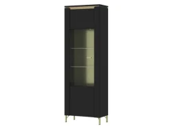 Vitrine NORICA 66,5x202,1 cm schwarz matt