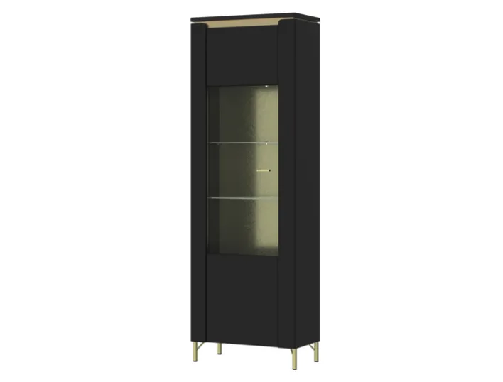 Vitrine NORICA 66,5x202,1 cm schwarz matt