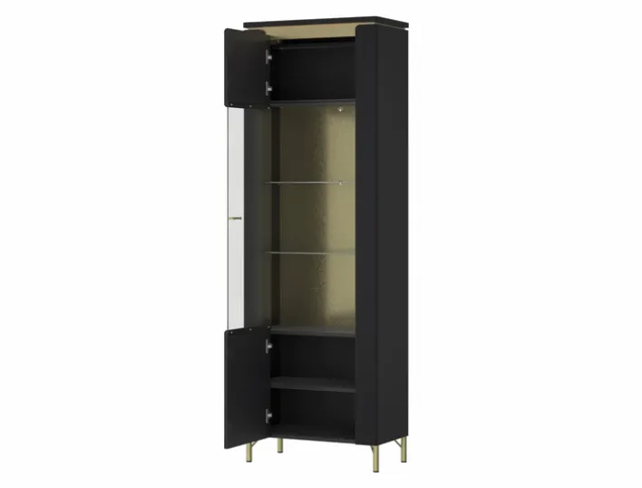 Vitrine NORICA 66,5x202,1 cm schwarz matt
