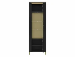 Vitrine NORICA 66,5x202,1 cm schwarz matt