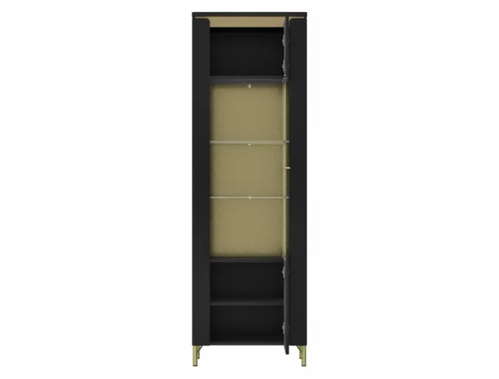 Vitrine NORICA 66,5x202,1 cm schwarz matt