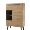 Vitrine TORGE 90x134 cm Eiche Artisan Dekor
