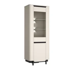 Vitrine VODOL 75,6x196,3 cm Sand/Schwarz