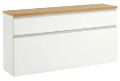 VOSS Hängeschuhschrank SALEA 120 x 61 cm Lack weiß/ Balkeneiche