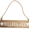 Wanddeko Schild WILLKOMMEN 40 cm Holz