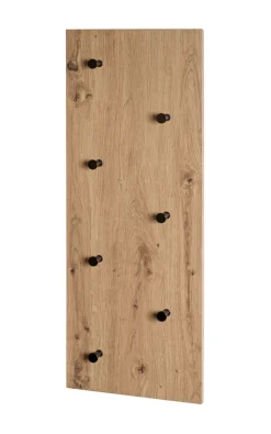 Wandgarderobe 80 x 30 cm Eiche-Dekor/schwarz