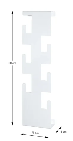 Wandgarderobe 15 x 60 cm weiß